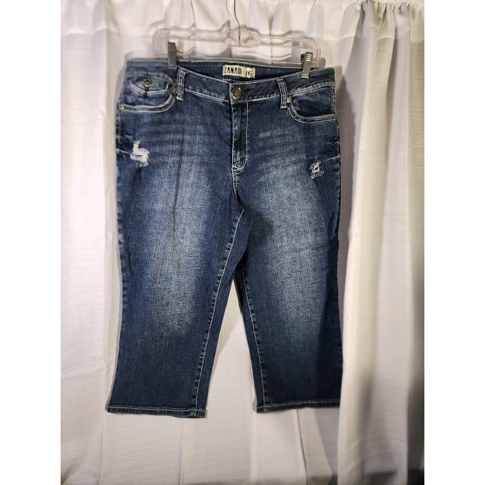 Zandi 16 Brand Capri Jeans, Womens Plus Size 16, Stretch With Pockets